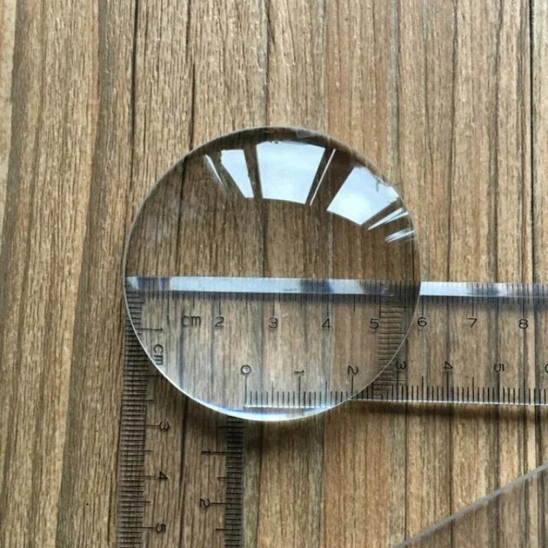 1PCS 59.4mm Double Convex Lens Optical Magnifying Glass Lentes Biconvex Aspheric Handheld Reading Lenses Focal Length 100mm