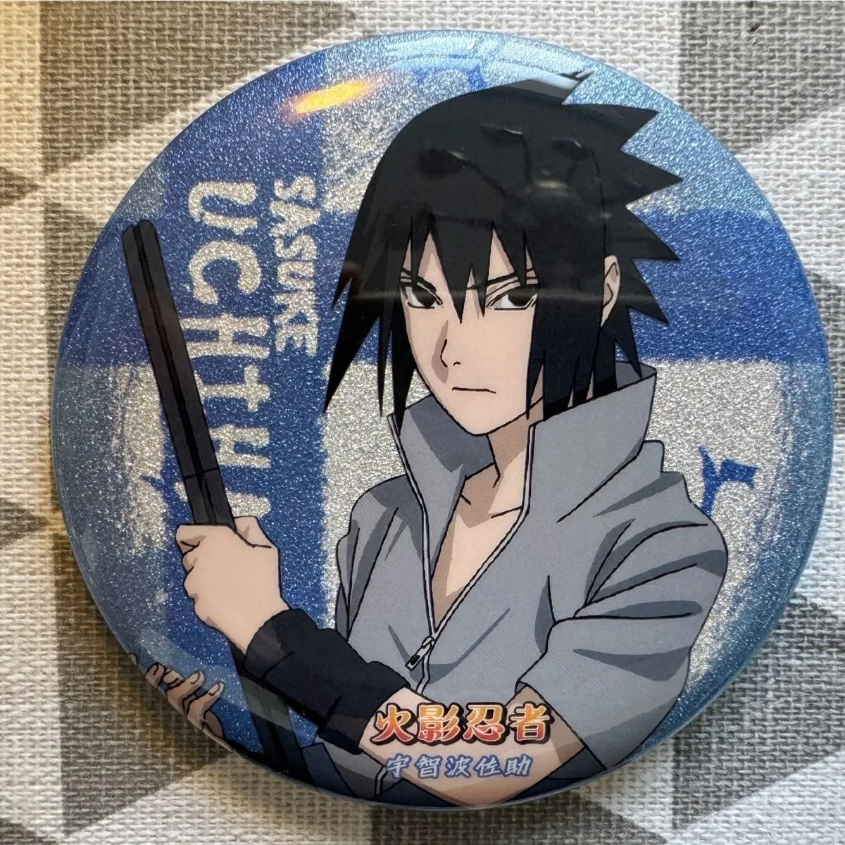 Naruto Flash Badge Brooch Anime Figure Uchiha Sasuke Senju Tobirama Shiny Badge Clothing Backpack Decoration Accessory Gift