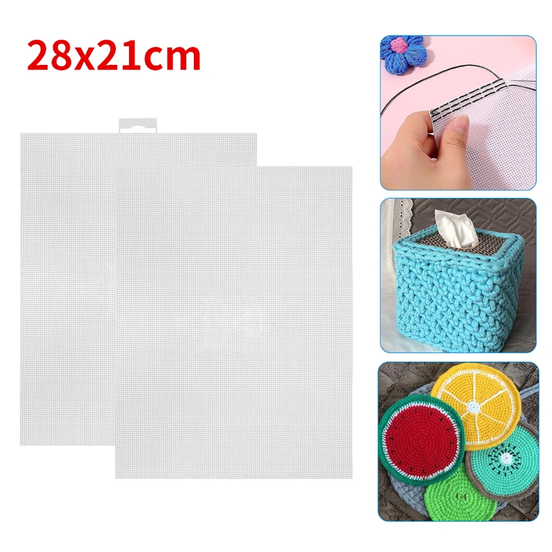 Plastic Canvas Sheets 14Count Plastic Mesh Fabric Plastic Cross Stitch Canvas Eye Mesh For Embroidery DIY Handicraft Knit Kit