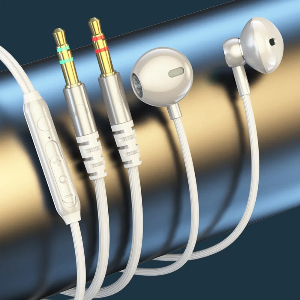 

3.5mm Jack 3.5mm Wired Earphones Dual Plug in Ear Dual Jack Headphones Earbuds Stereo Wired Headset for Desktop/Computer/PC