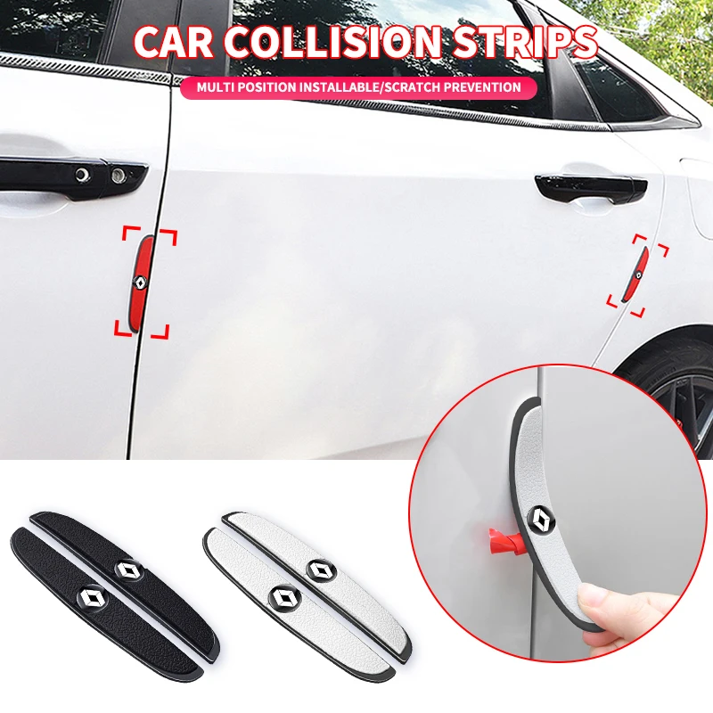 4Pc Car Door Bumper Rubber Anti-collision Stickers For Renault Clio Koleos Megane Espace QM6 Kadjar Captur Scenic Fluence Laguna