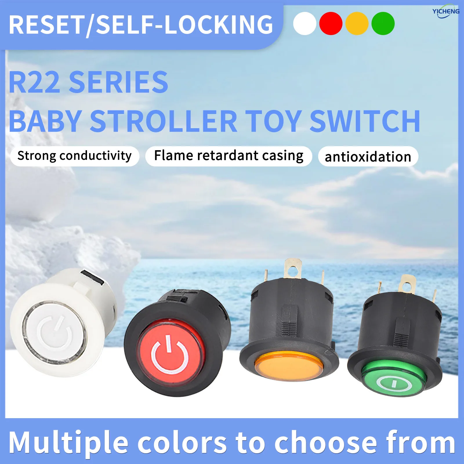 3Pcs Kd2 Momentary 6Pin Square Button Switch KD2-24 Momentary Kd2-23Self-Locking