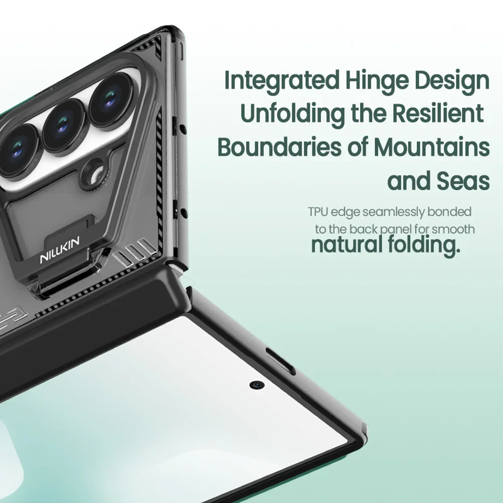 NILLKIN For Samsung Galaxy Z Fold 7 5G Case Iceblade Prop Transparent With Lens Holder Shockproof Back Cover for Samsung Fold 7