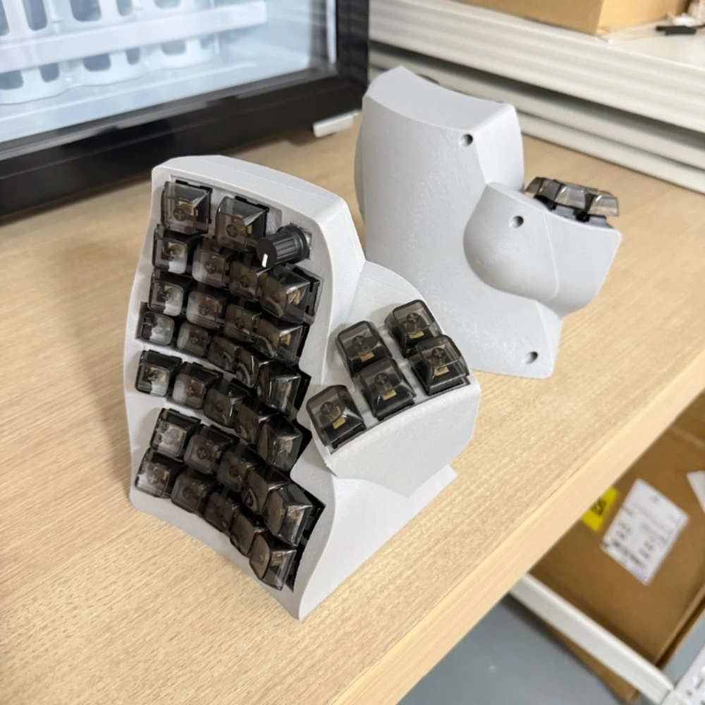 Clavert Vertical Split Keyboard Kit Customized Single-mode Wired Hotswap 3D Printing PETG VIAL Gamer Split Mechanical Keyboard