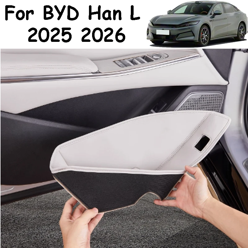 

For BYD Han L 2025 2026 Car Door Storage Bag Protective Bag Leather Interior Waterproof Anti Fouling Accessories