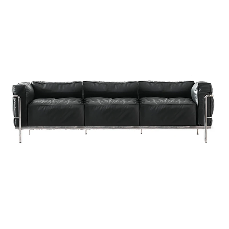 

Minimalist Bauhaus LC3 single sofa light luxury medieval lazy sofa living room stainless steel