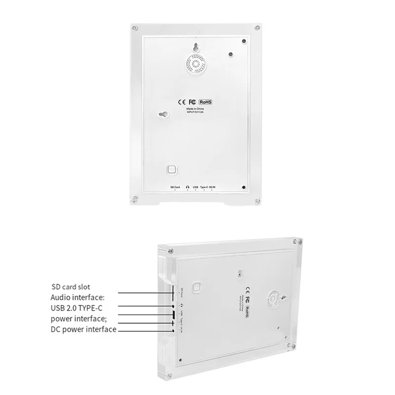 ABMF-Acrylic Digital Photo Frame 10.1 Inch 10.1Inch Display IPS Screen 32G Memory Porta Retrato Digital EU Plug