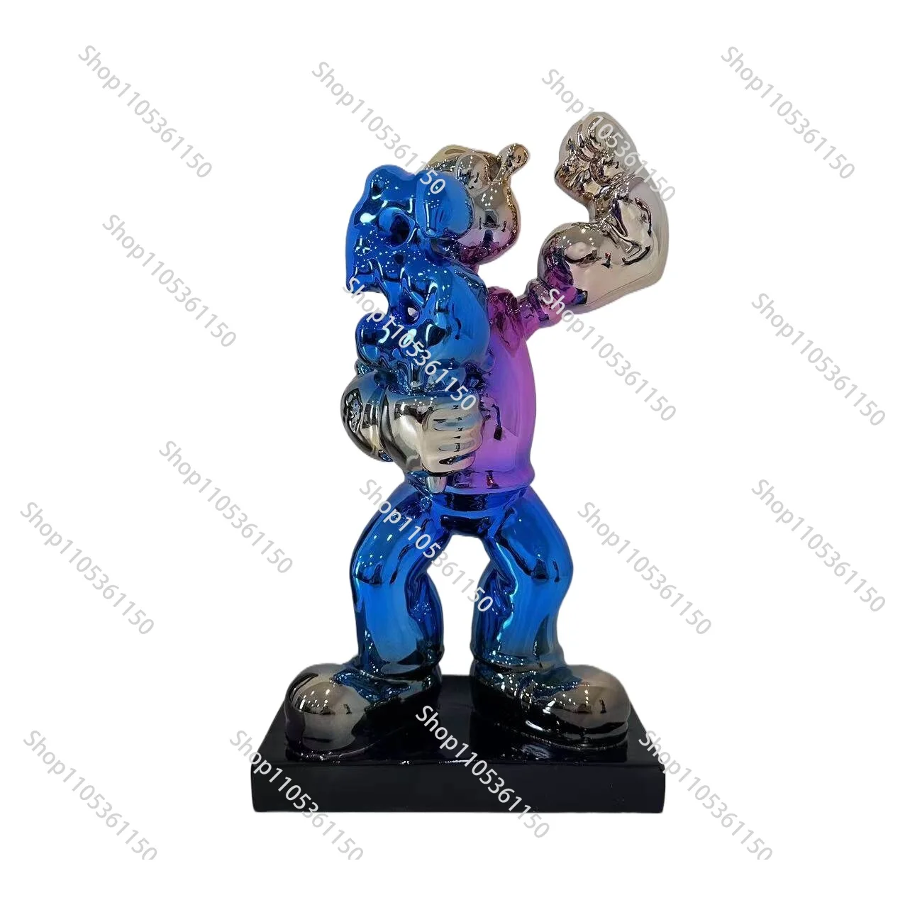 

Popeye resin electroplating soft decoration, cartoon character model ornament, creative photo, commercial beauty Chen sculpture