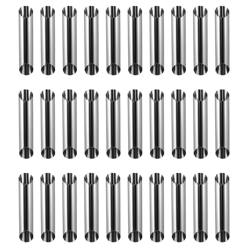 -PQWN 30Pcs Butter Roll Tube Mold Set Stainless Steel Non-Stick Cream Horn Danish Pastry Molds Suitable For Croissant Crust Brio