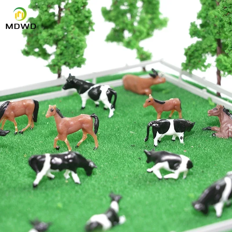 HO and N Scale Model Cows Miniature Farm Animal Model Cow For Model Railway Layout Different Different Postures