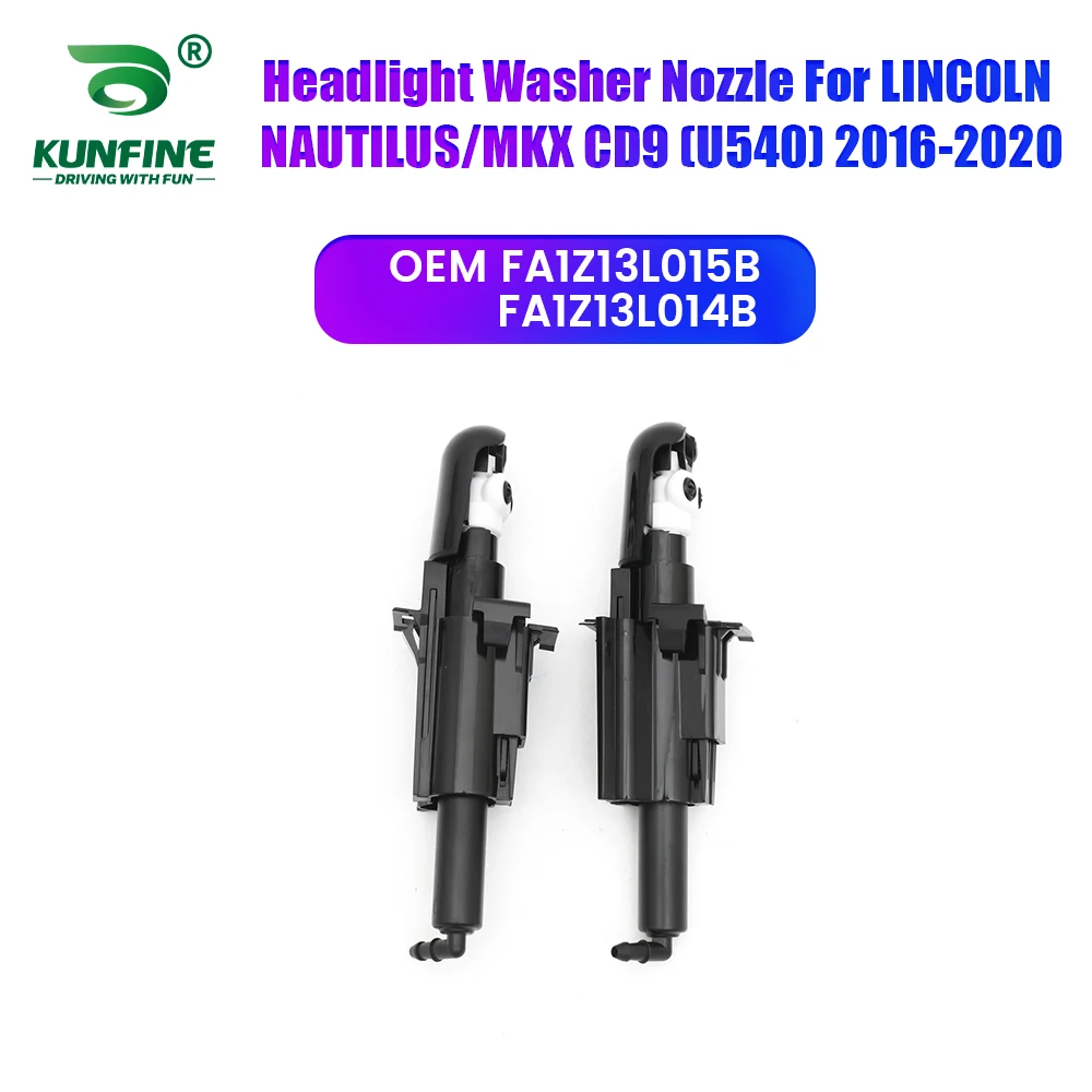 Boquilla de pulverización para parachoques delantero de coche, cubierta de bomba de faro de chorro para LINCOLN NAUTILUS/MKX CD9 (U540 FA1Z13L015 FA1Z13L014B