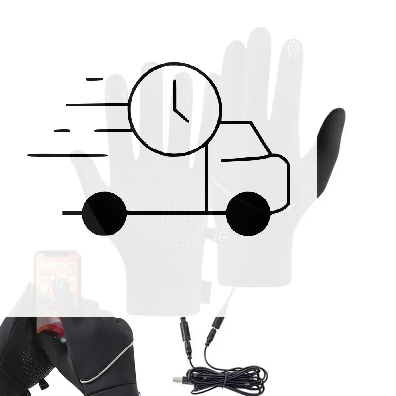 

USB Heating Gloves Snowboard Gloves Touchscreen Winter Thermal Gloves Heated Thermal Gloves Mitts Snow Mittens Snowboard Gloves