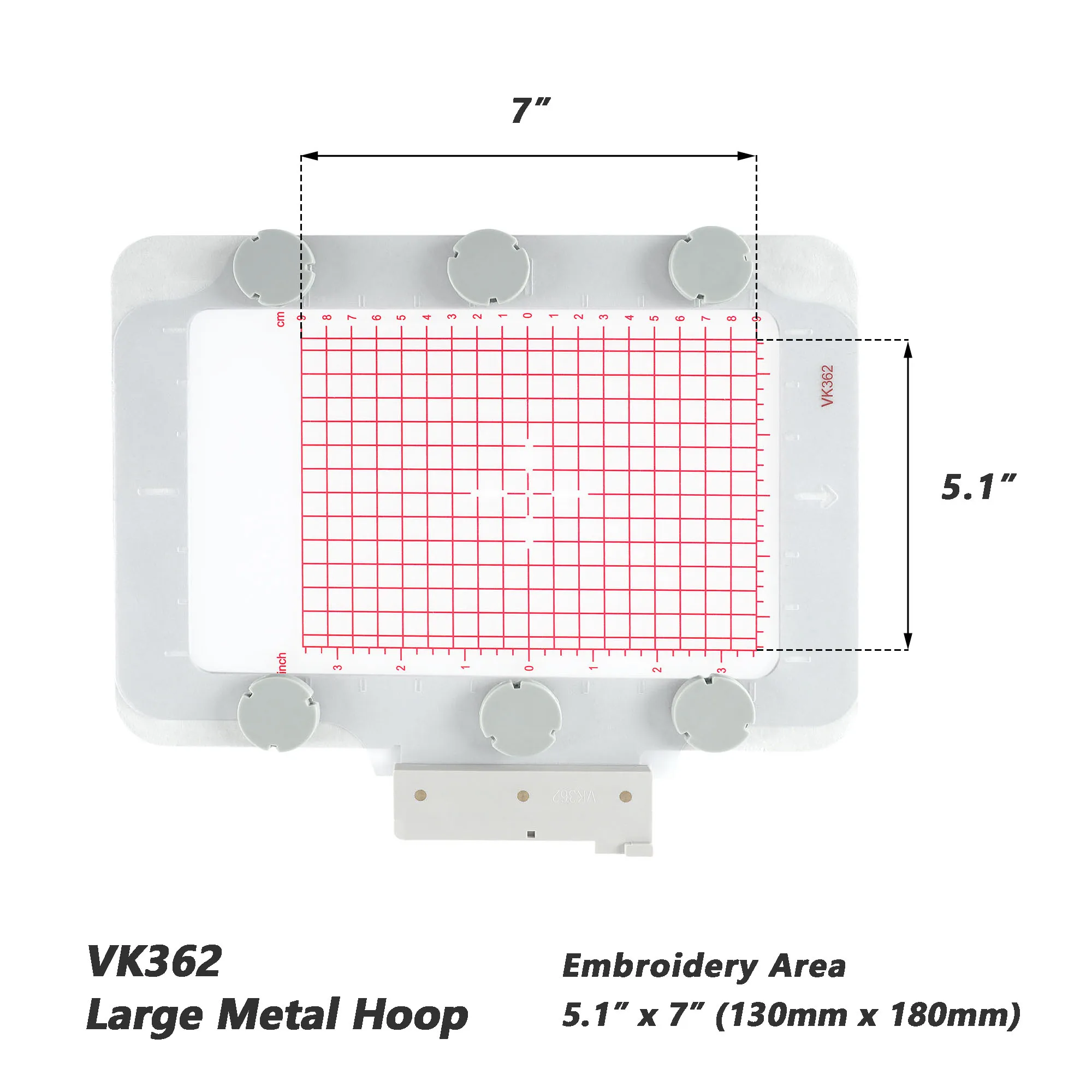 

Обруч для вышивки Sew Tech для викингов, 180x13 0 мм/5x7 дюймов, средний металлический обруч для дизайнерских указанных моделей, машинная рама 920362096