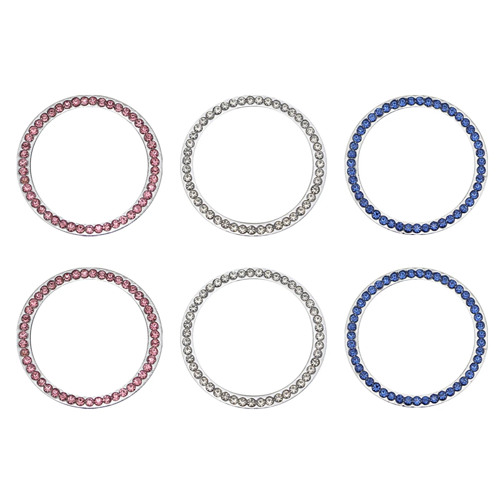 

4pcs Car Stem Caps Crystal Rhinestone Tire Dust Covers Auto Start Ignition Button Key Accessories Durable Abs Plastic Waterproof