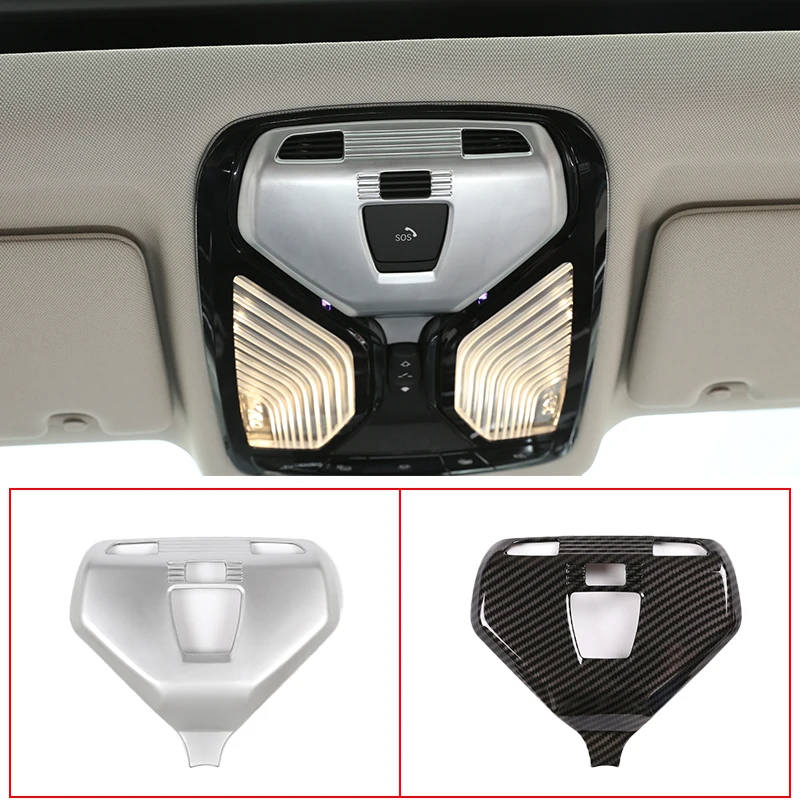 For BMW 5 Series G30 X4 G02 ABS Carbon Fiber/Silver Car Roof Reading Lamp Frame Cover Trim For BMW 7 Series G11 G12 2016-2018