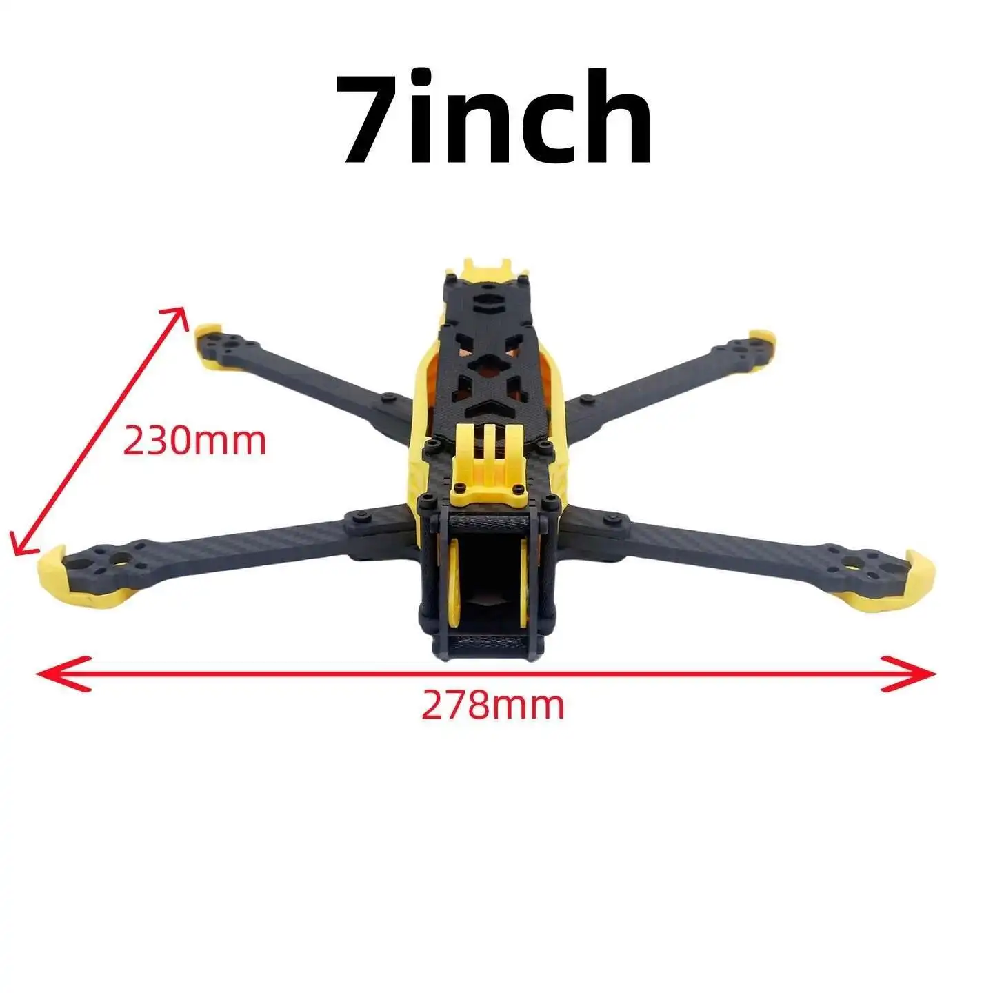 Erdog 7인치 8-9-10인치 O4 프레임 FPV 프리스타일 RC 레이싱 드론 (프린트 부품 포함) O4 PRO 에어 유닛 HD 카본 파이버 쿼드콥터 썸네일 6
