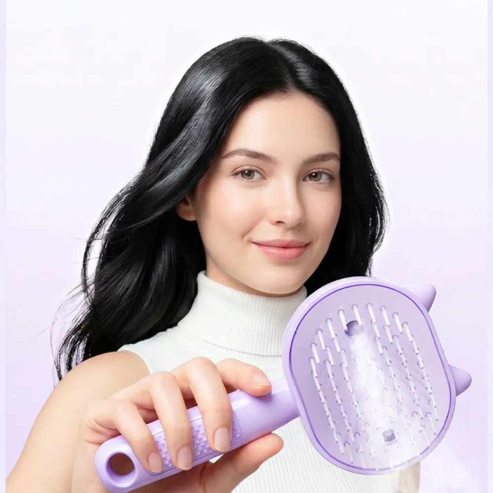 Electric Air Cushion Mist Comb Scalp Massage Brush Anti Frizz Hair Detangler Tool For Perfect Daily Grooming Routine