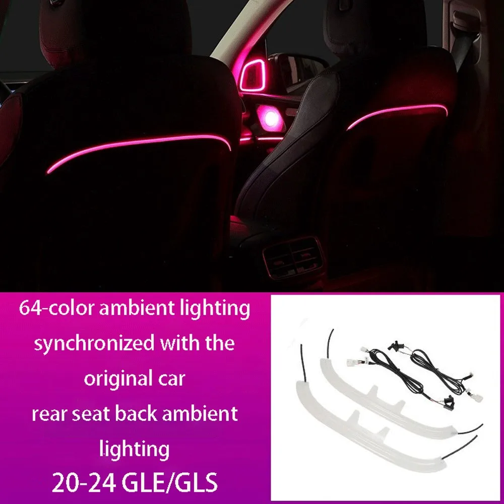 

LED Seat back light64 Colors Seat Back Ambient Light For Mercedes Benz GLE GLS W167 X167 Car Lights Decorative Lamps & Strips