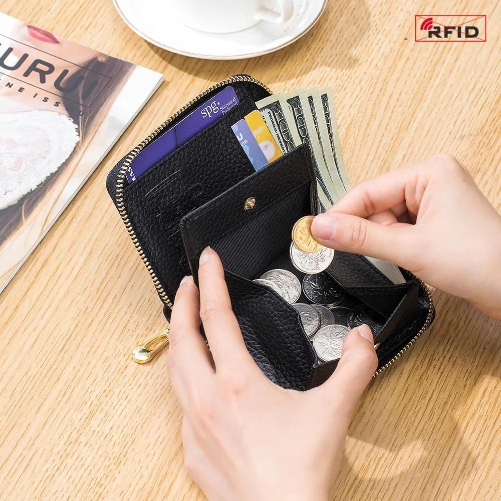 

Zero Wallet Leather Simple Multifunctional Ins Hand Carry With Zero Wallet Purses Wristlet Real Leather Wallet Wholesale