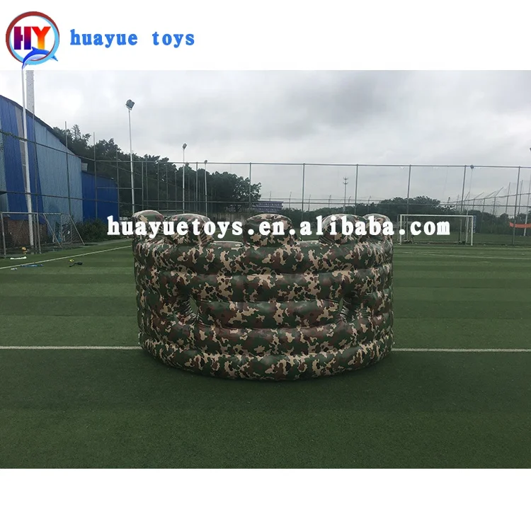 Team Building outdoor sports games Camouflage Wall Paintball Bunkers Inflatable Paintball bunkers