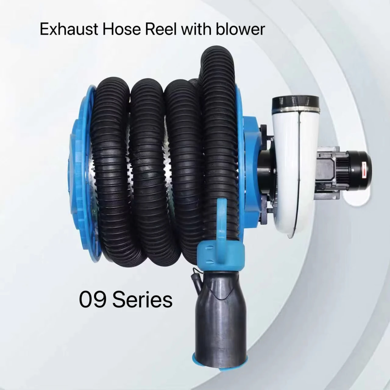 Semi-Automatic Heavy Duty Spring Driven Hose Reel Efficient Exhaust Gas Removal in Repair Workshops