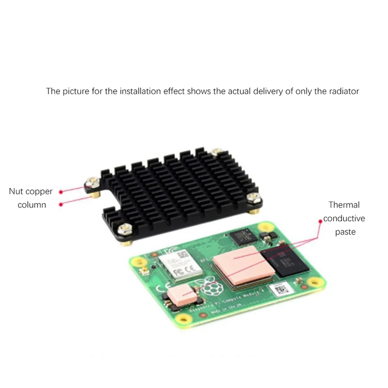 2X ฮีทซิงค์หม้อน้ำอลูมิเนียมระบายความร้อนครีบสำหรับราสเบอรี่ Pi CM4 Compute MODULE 4 HEAT SINK CPU HEAT SINK