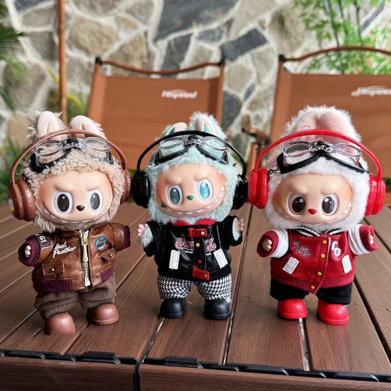 

Retro Fly Jacket Fashion Doll Clothes for Labubu Doll Fashion Cross-dressing Game Vinyl Doll Labubu Accessories Decora Girl Gift