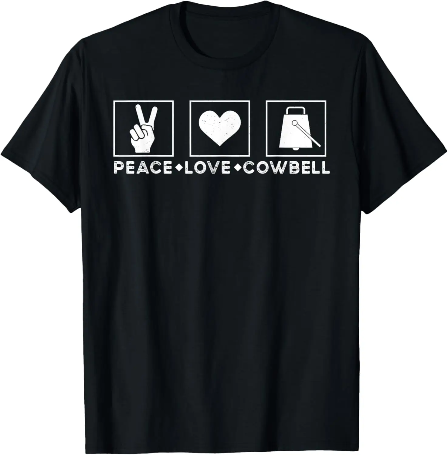 

Peace Love Cowbell — футболка More Cowbell Lover Designs