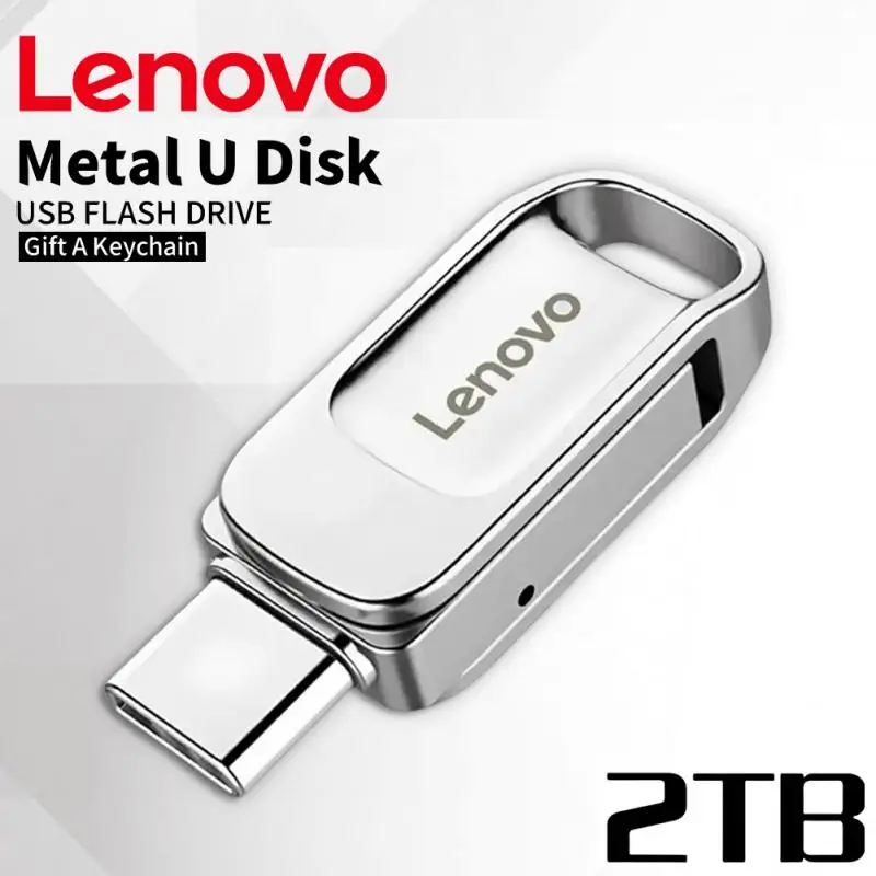 Lenovo USB 3.0 Flash Drive 2TB High Speed Pen Drive 1TB Usb 3. 0 Memory Stick 512GB Flash Pendrive Metal Memoria Usb Disk