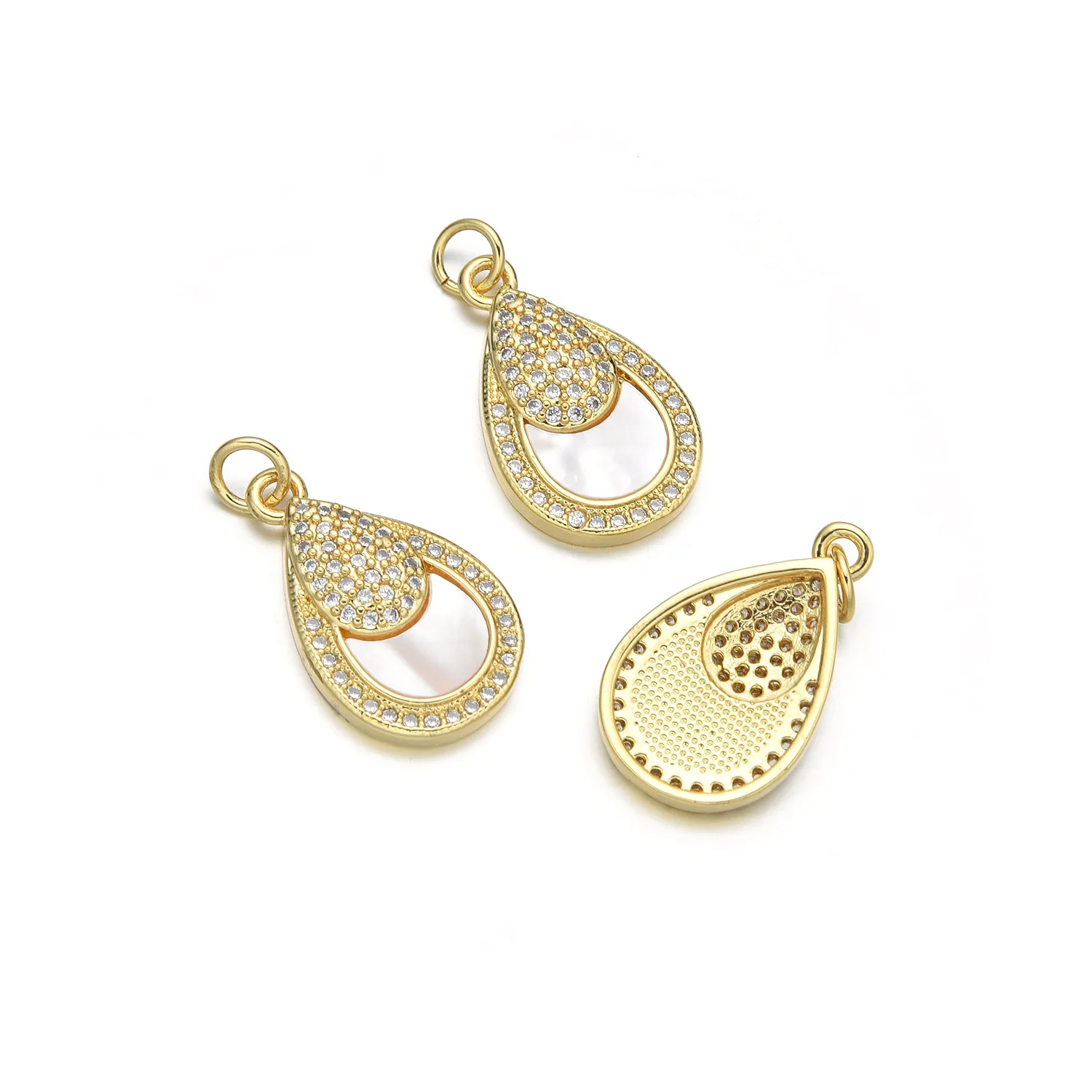 5 Pieces European and American Style Water Drop Shell Pendant Accessories DIY Pearl Necklace Jewelry Making Materials Wholesale