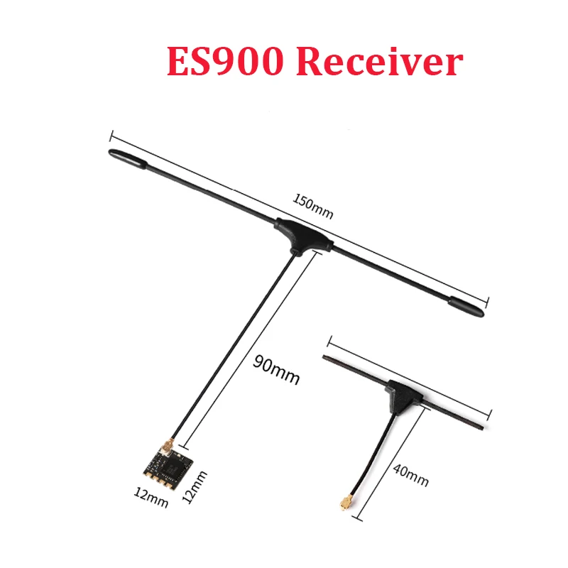 ELRS 915MHz ES900 Dual RX Diversity Receiver Built-in TCXO Double Antenna Long Range for ES900TX RC Airplane FPV Racing Drone