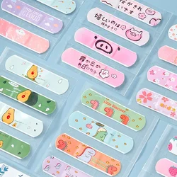 20pcs Cute Cartoon Patterned Curved Patch Waterproof Wound Strips Dressing Adhesive Plaster Bandages First Band Aid for Children