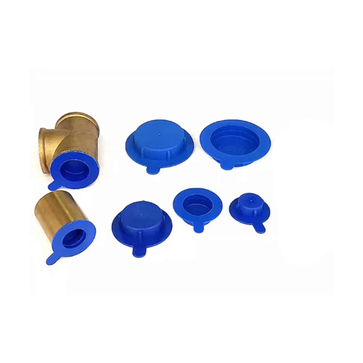 Blue Plastic, Threaded Internal Plug, 61 Type Ball Valve Socket Pipe, Threaded Hole Protective Cover