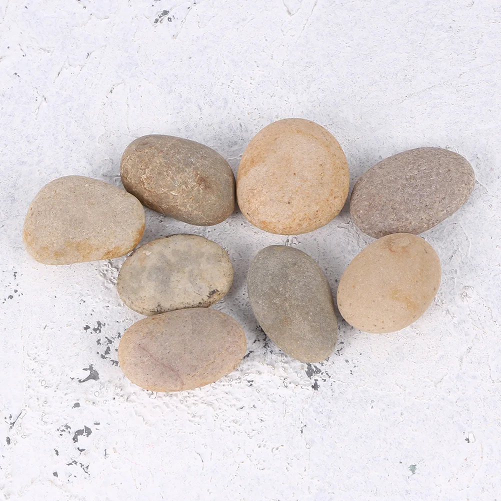 

20 Pcs Painting Stones Smooth Decorative Rocks Kids DIY Accessory Art Learning Counting Game Vase Garden Ornament