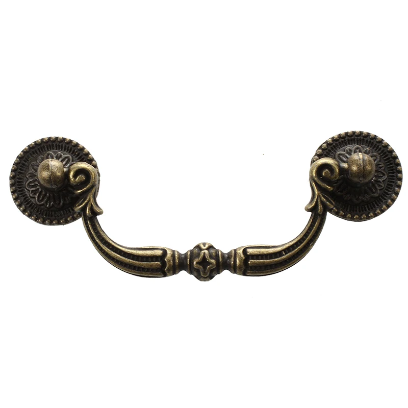 Antique Brass Cabinet Door Drawer Handles 100 Mm