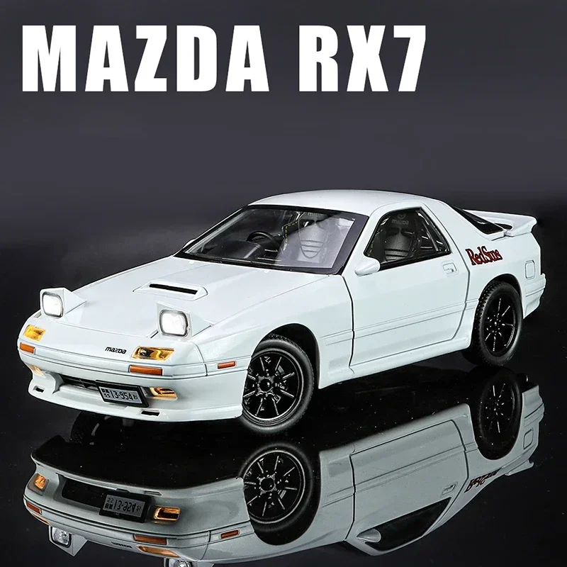 

1:24 для Mazda RX7 искусственная кожа, автомобиль из сплава, литой и игрушечный автомобиль, модель автомобиля со звуком и искусственной кожей, автомобильные игрушки, подарки