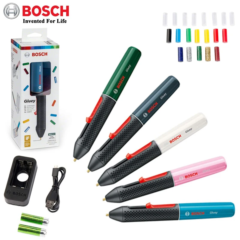 Bosch Cordless Hot Melt Kleber Stift Multifunktionale Drahtlose Reparatur Tool Home DIY Werkzeuge Heißer Kleber Pistole Mit 20 Kleber Stick