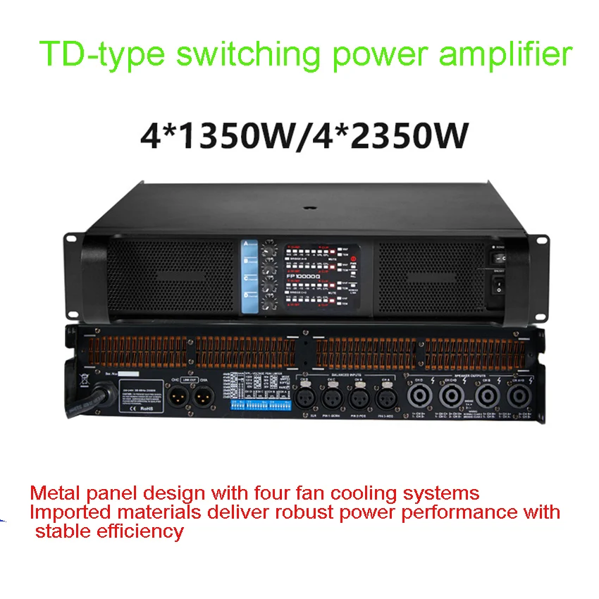 

FP10000Q/FP14000 Post Amplifier 4 * 1350W/4 * 2350W Linear Array Professional Digital Amplifier 110V 220V