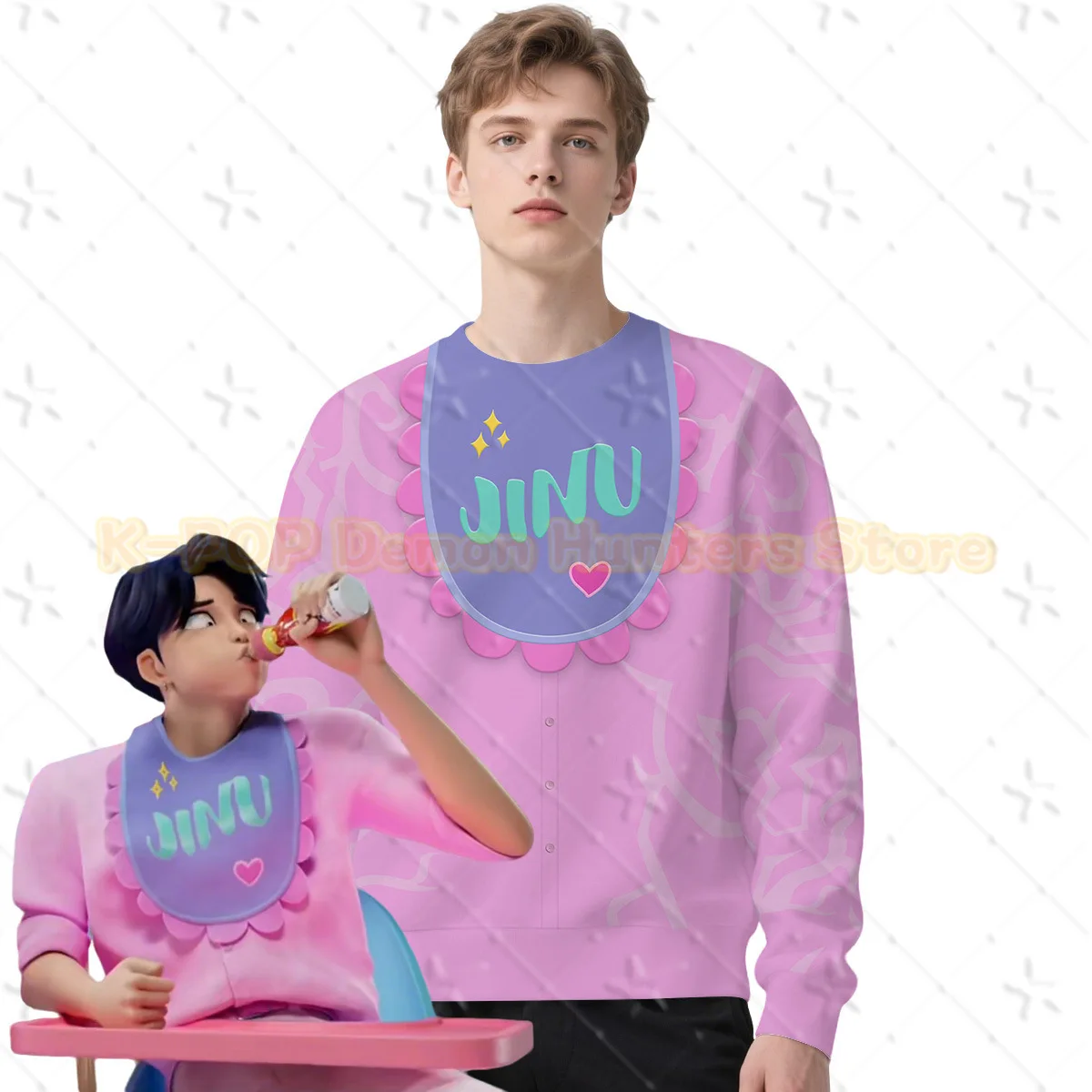 

Tiger Mens Sweatshirt Cosplay Set Kpop Demon Hunters 3d Print Sets Men Women Fashion Hoodie+Pant 2Pcs Sets Clothing Tracksuit