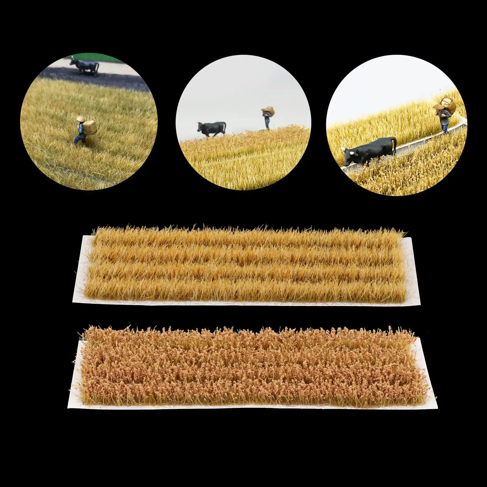 

1:72 1:87 DIY Miniature Wheat Field Model Kit for Railway Artificial Mini Railroad Scenery Diorama Accessories
