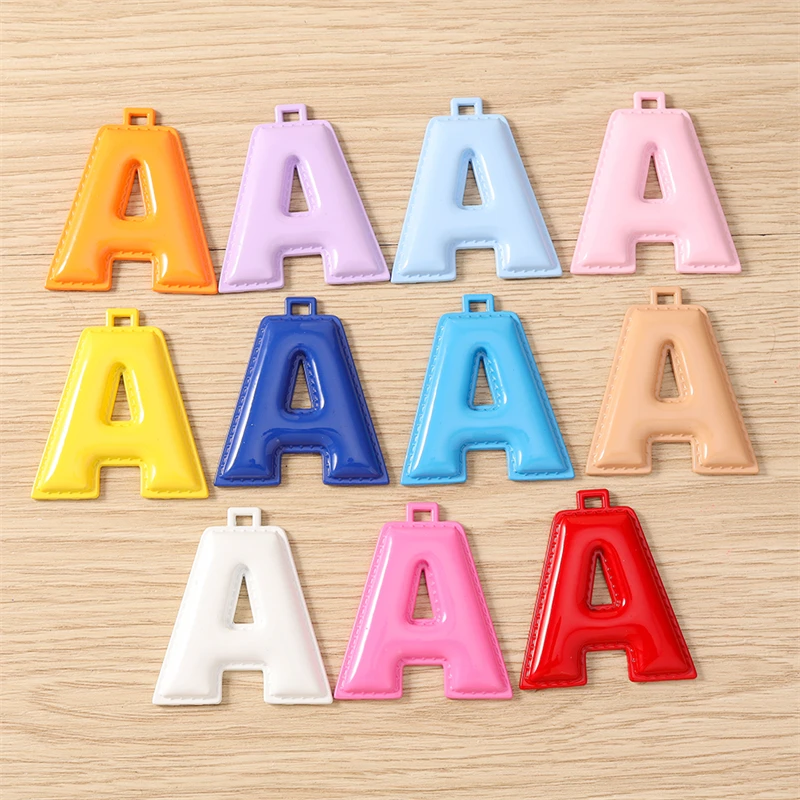5 Stück niedliche, farbenfrohe Buchstabenanhänger (A-Z) für die Schmuckherstellung, Ohrringe, Halsketten, Armbänder, DIY-Bastelbedarf – Detail 5