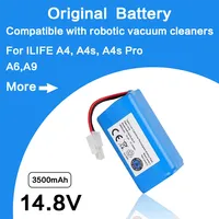 14.4V/14.8V 3500mah 18650.00 Rechargeable Battery For ILIFE A4 A4s V7 A6 V7s Plus Robot Vacuum Cleaner ILife 4S1P Full Capacity