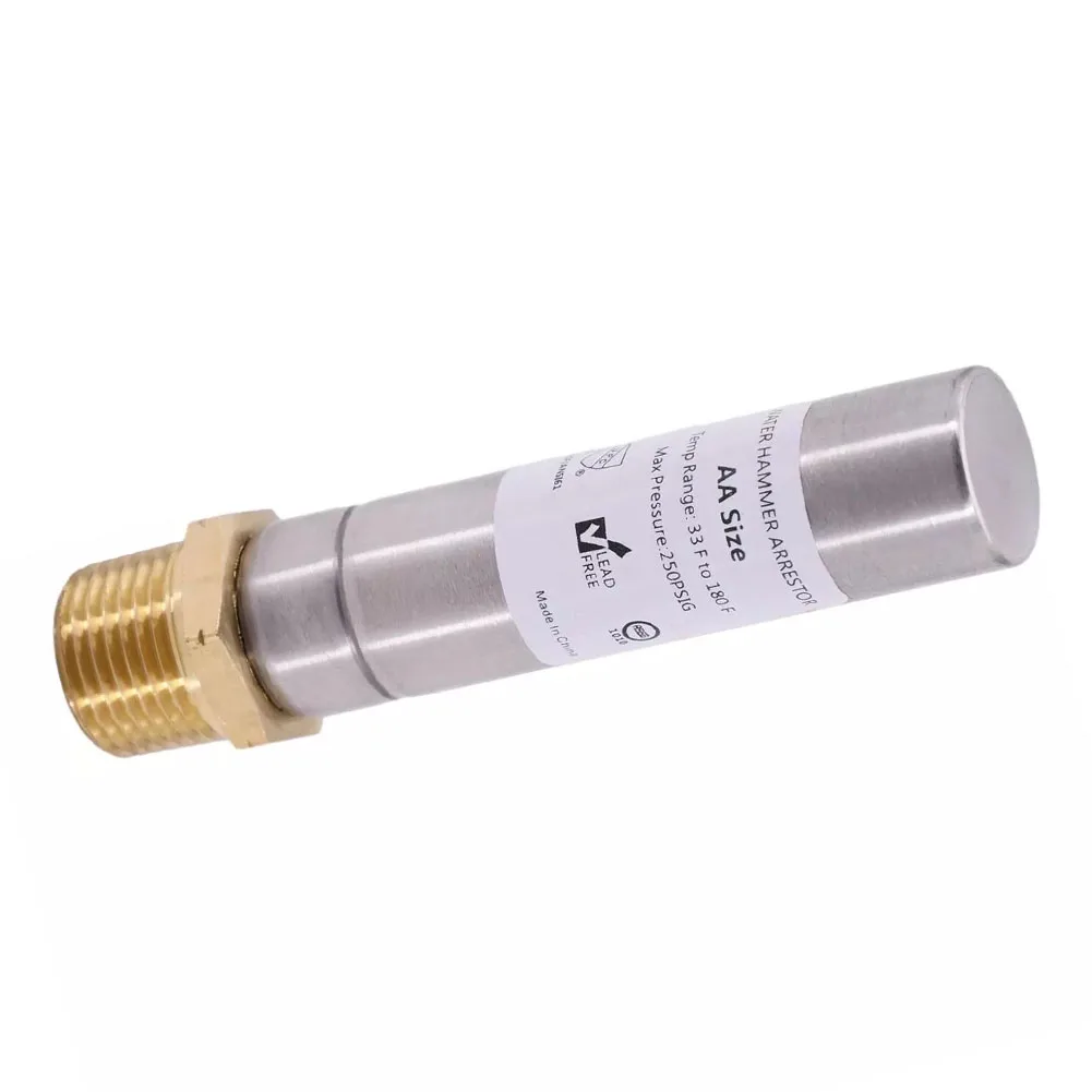 Water Hammer Arrestor Stainless Steel Kitchen Dishwasher Connection Easy To Install Hammer Arrestor 1/2 Compact NPT Thread