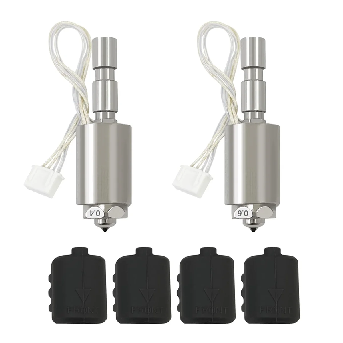 

ABGV 0.4/0.6MM Hotend for 3 Max Quick-Swap Hardened Steel Nozzle Extruder Hot End with Extra 2pc Silicone Cover