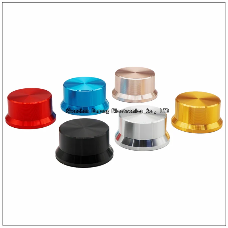30×15MM cap-shaped aluminum alloy knob - potentiometer coding switch cap - power amplifier volume adjustment knob - shaft D axis