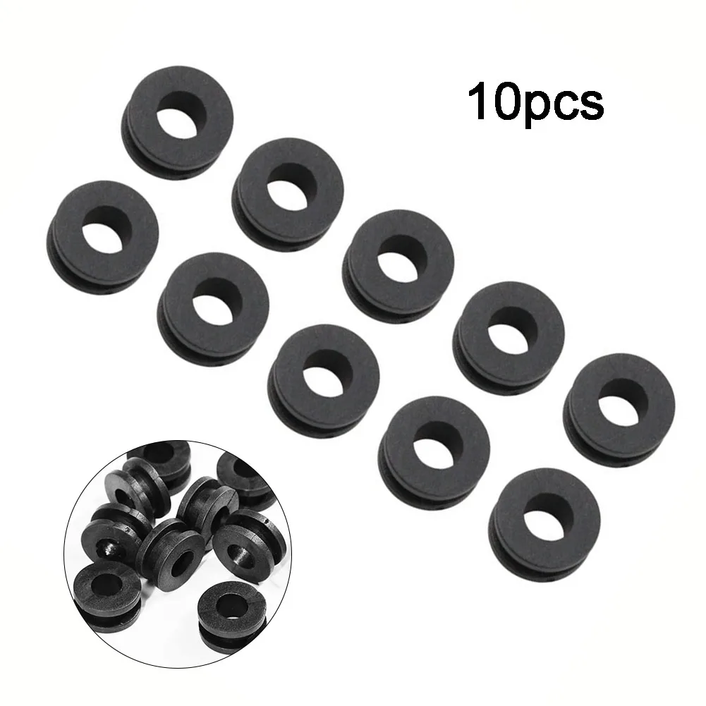 10pcs M6 Motorcycle Side Cover Rubber Grommets Gasket Fairings 18.5x9mm Black Rubber Lock Ring For Honda Motorcycle Accessories