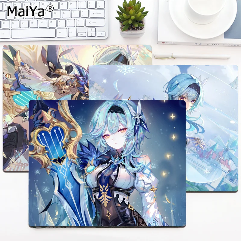 

Genshin Impact Focalors Eula Mousepad Anti-Slip Gaming Mouse Pad Gamer Desk Mat Keyboard Pad Decoration Office Desk Accessories