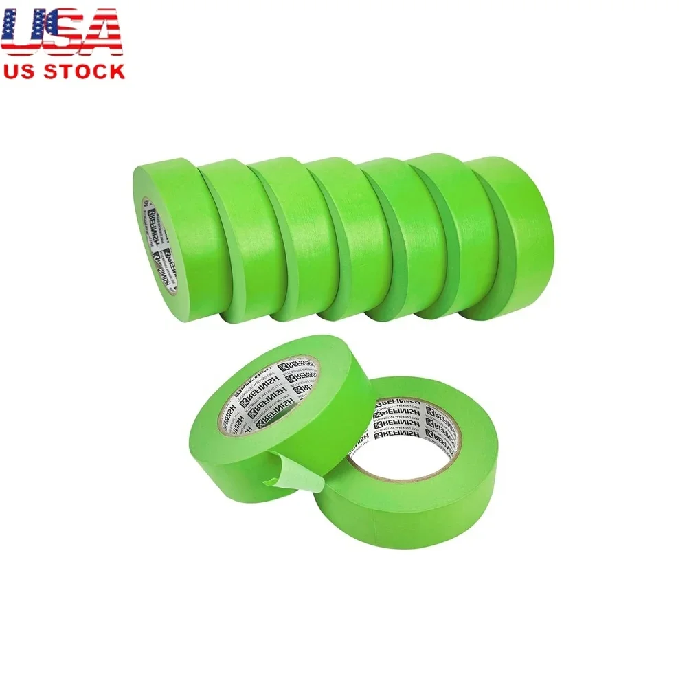 

Green Painters Tape Automotive Masking Heat Resistant No Residue Crepe Paper Car Truck Paint Touch Up 1.41in x 60yd