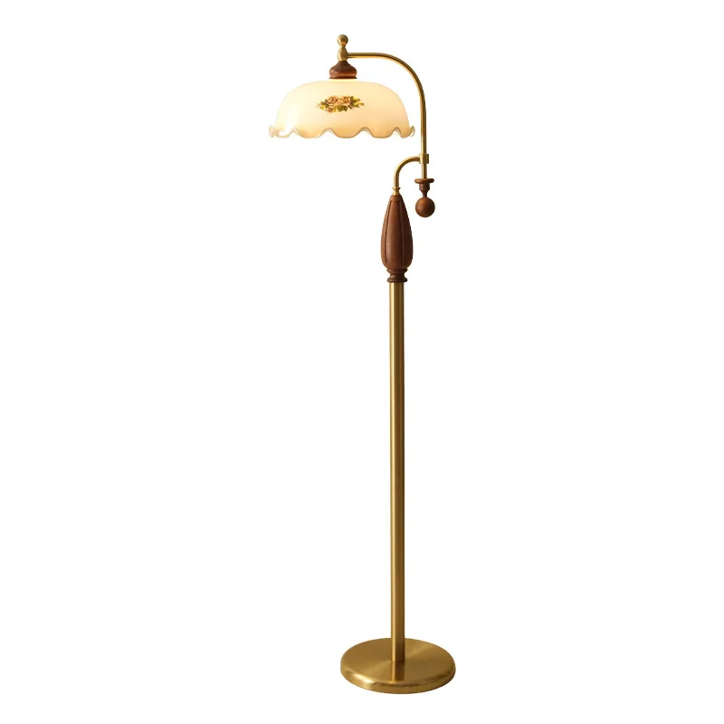 

Republic of China, woodworking, pastoral, American, retro, floor lamp, living room
