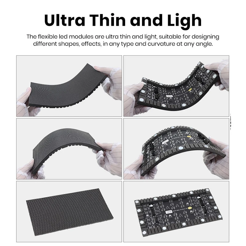 Hot-selling Digital Flexible P1.53 LED Module Bendable/Foldable LED Advertising Screen for Curved Display Walls 550CD/m - view 2